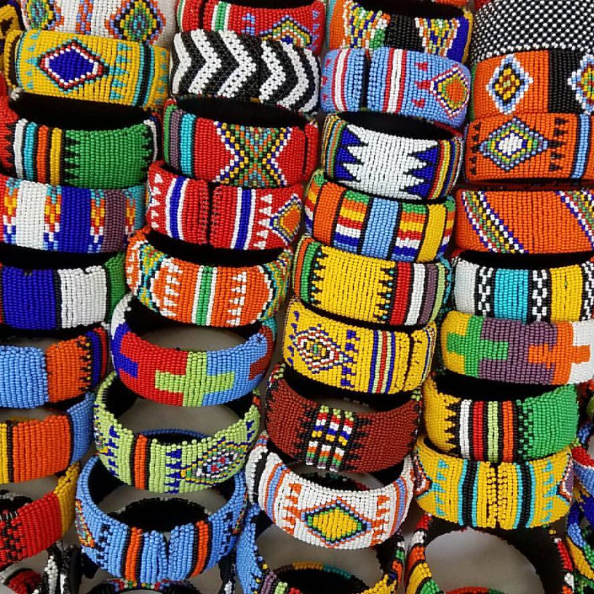 Colorful Beaded Maasai Cuff Bracelets