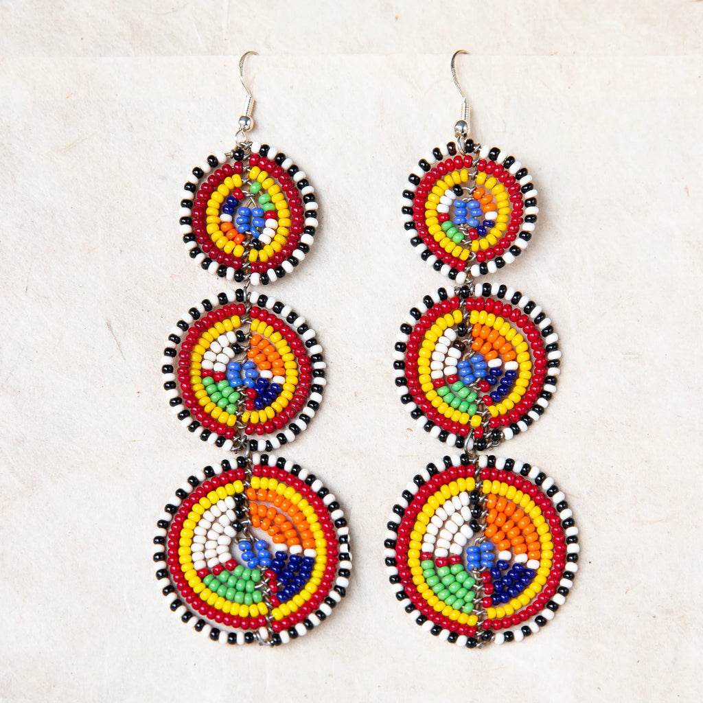Maasai disk earrings