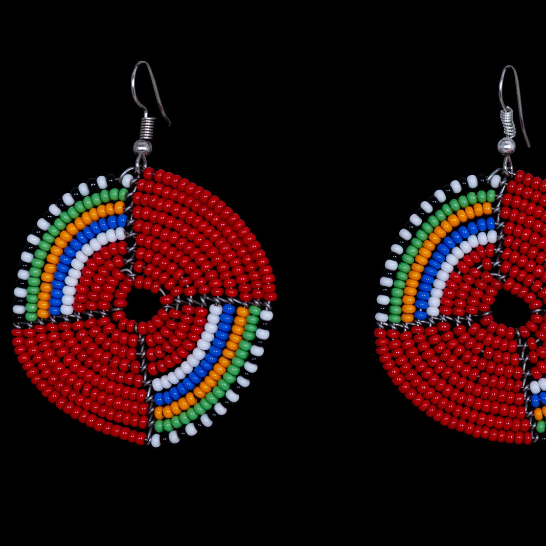Maasai disk earrings