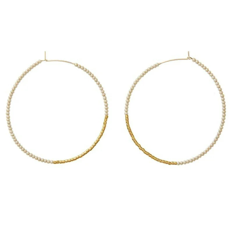 Large hoop earrings