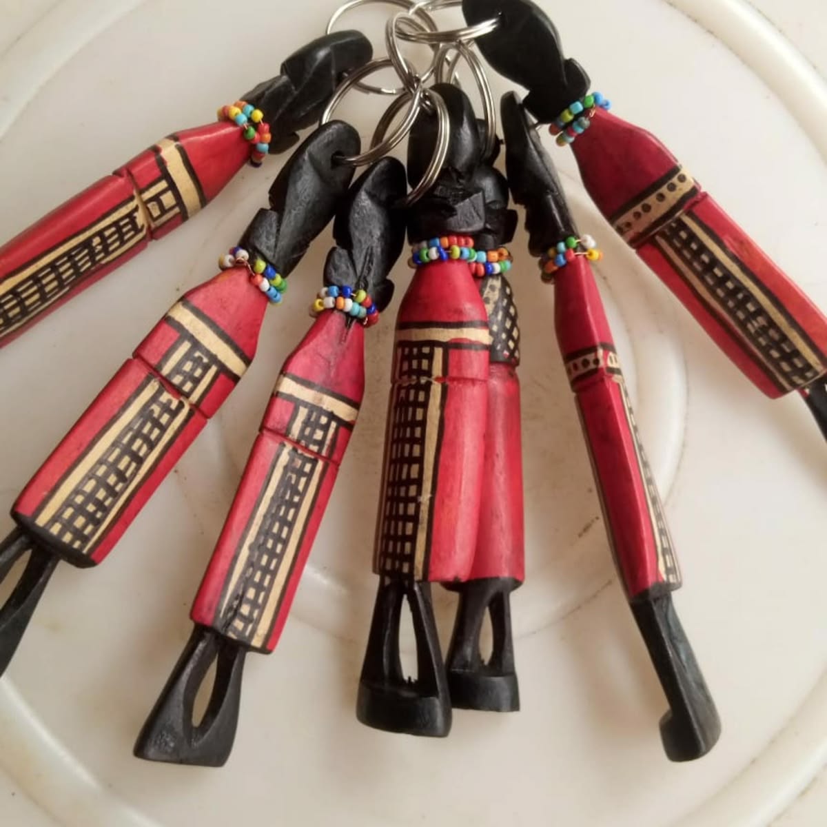 Maasai wooden key holder