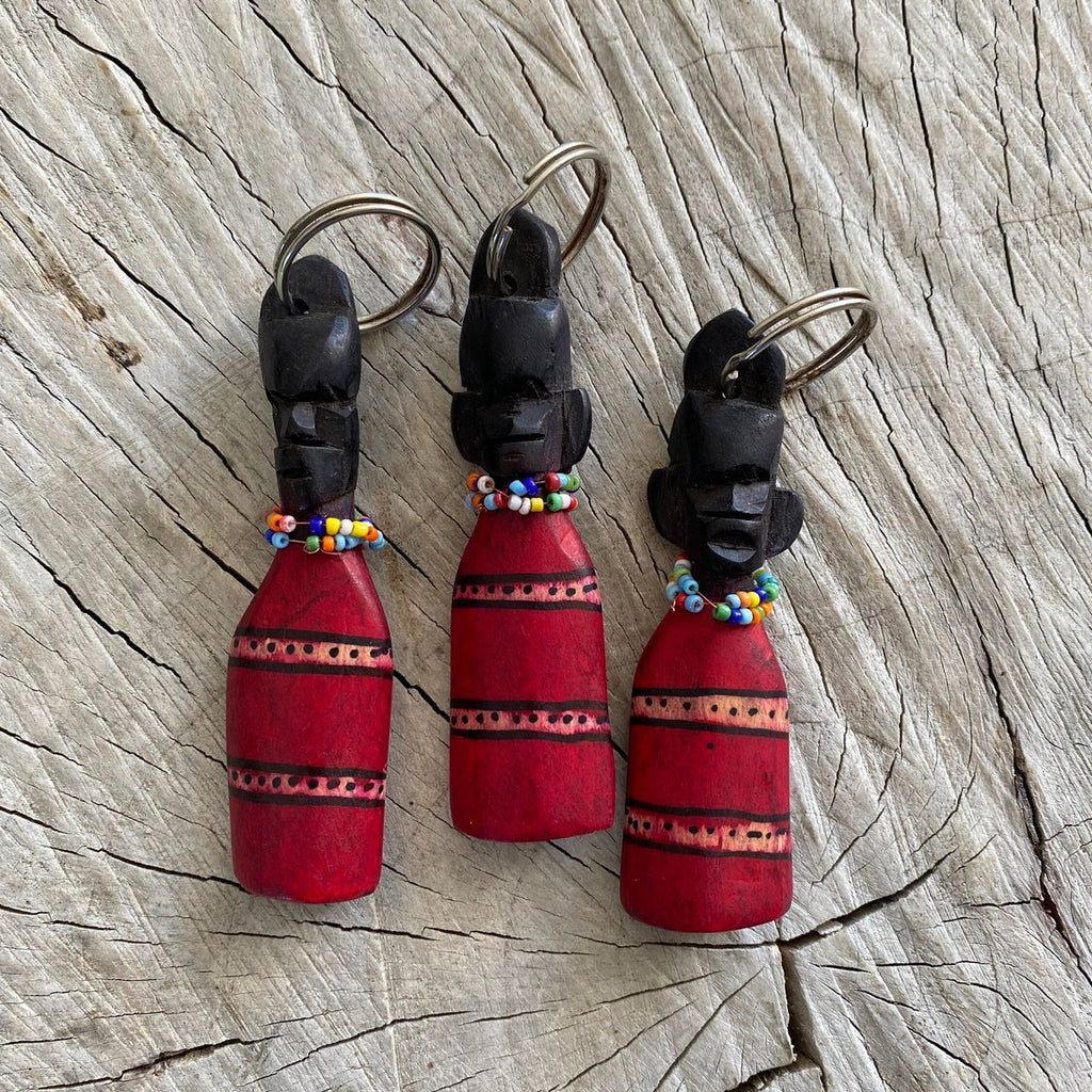 Maasai wooden key holders