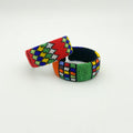Colorful Beaded Maasai Cuff Bracelet 